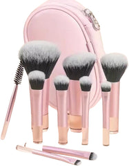LA LUSH Makeup Brush Set, Pack of 10 - Stylish Handle Makeup Brushes Professional Face Powder Foundation Blending Blush Eye Shadow Cosmetic Brushes for Girls