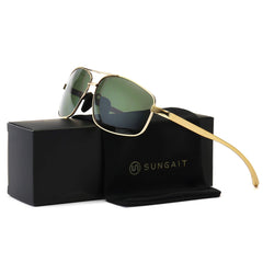 SUNGAIT Ultra Lightweight Rectangular Polarized Sunglasses UV400 Protection