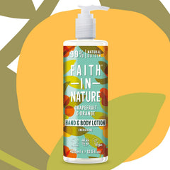 Faith in Nature | 400 ml | Grapefruit & Orange Hand & Body Lotion Energising | 99% Natural Ingredients | Vegan & Cruelty-Free Skincare