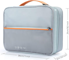 TERRIFI Electronic Cable Organizer Bag, Multiple Compartments for Travel Essentials, Organize Cables, Chargers, Phones, Earphones, Power Banks, Earbuds, and Hard Drives, Grey