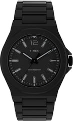 Timex TW2U42300 Men's Analogue Quartz Watch with Stainless Steel Strap, Black, Bracelet