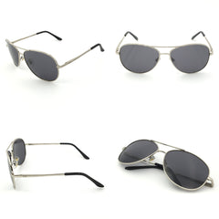 J+S Premium Military Style Classic Aviator Sunglasses, Polarized, 100% UV protection for Men Women (Large)