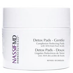 NassifMD Gentle Detox Pads, Surgeon Created Fruit Acid Complex for Sensitive Skin, Brightens, Exfoliates & Reduces Wrinkles, Dermatologist Tested