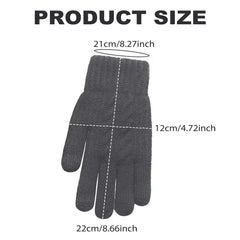 BananaHome Thermal Winter Gloves Fleece Lining Touch Screen Knit Stretchy Warm Gloves Cold Weather Gloves for Running Cycling Riding for Men Women - Grey