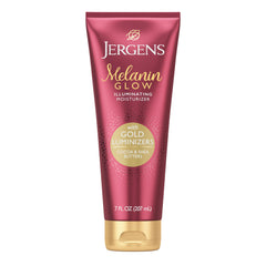 Jergens Hand & Body Lotion, Melanin Glow Illuminating Moisturizer with Gold Shimmer, 7 oz