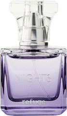 Charlotte Russe Refuge Nights Perfume Original Version Black With Pink Glitter Packaging 1.7 Ounce Retired Fragrance