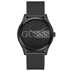 GUESS Men's 44mm Watch - Black Bracelet Black Dial Black Case