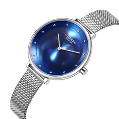 Curren Women Fashion Casual Wristwatches Quartz Movement Stainless Steel Band Alloy Case Simple Style,9029