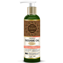 Organic Sesame Pure ColdPressed Oil For Hair, Body, Skin Care, Massage, 200 ml