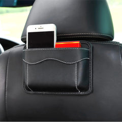 Osilly Car Seat Side Pocket Organizer, PU Leather Pen Phone Sunglasses Holder Tray Pouch Seat Gap Filler, Mini Storage Bag Car Interior Accessories for Auto Seat Door Window Console (Black)