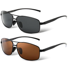 SUNGAIT Ultra Lightweight Rectangular Polarized Sunglasses UV400 Protection