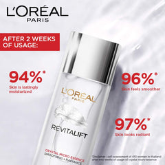 L’Oréal Paris L'Oreal Revitalift Crystal Micro-Essence, Ultra-lightweight facial essence, With Salicylic Acid, For Clear Skin, (pack of 2) 22ml+22ml