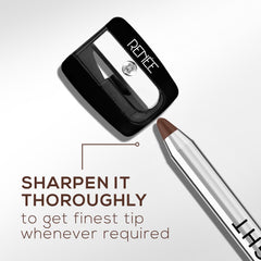 RENEE Midnight Kohl Kajal Pencil - Waterproof, Smudgeproof With Sharpener - 24 Hours Long Stay - One Swipe Application - Vitamin E, Olive Oil and Castor Oil - 1.5 Gm, Matte Finish (Brown)