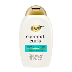 OGX Quenching + Coconut Curls Curl-Defining Conditioner, Nourishing Curly Hair Conditioner with Coconut Oil, Citrus Oil & Honey, Paraben-Free with Sulfate-Free Surfactants, 13oz