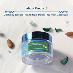 Blue Nectar Natural Vitamin C Face Cream for Glowing Skin, Dark Spot Removal Cream for Women with Green Apple and Almond Oil (13 Herbs, 50g)