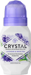 Crystal Essence Crystal Mineral Deodorant Roll On Lavender & White Tea 2.25 Oz