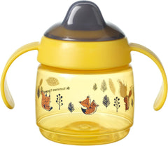 Tommee Tippee Superstar Sippee, Weaning Sippy Cup for Babies with INTELLIVALVE Leak and Shake-Proof Technology and BACSHIELD Antibacterial Technology, 4m+, 190ml, Pack of 1, Yellow