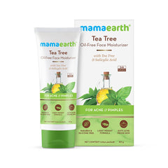 Mamaearth Tea Tree Oil-Free Moisturizer For Face For Oily Skin with Tea Tree & Salicylic Acid for Acne & Pimples β 80 ml