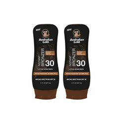 Australian Gold SPF 30 Lotion with Instant Bronzer 8 Ounce (Pack of 2)