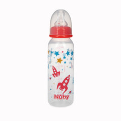 Nuby Printed Non-Drip Bottle, 8 Ounce, Colors May Vary
