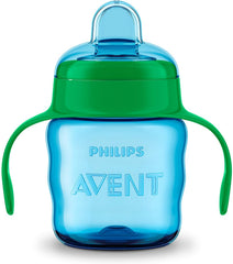 Philips Avent Easy Sip Spout Cup with Handle, 200 ml - Blue/Green - SCF551/15