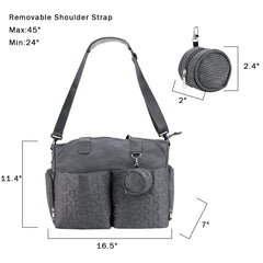 MOMIGO Breast Pump Bag - Baby Diaper Tote Bag with Laptop Sleeve Fit 15 Inch Laptop and Insulation Pocket, Fit Most Breast Pumps Like Medela, Spectra S1,S2 AVENT(Grey)
