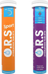 O.R.S Sport and Originals Bundle | 1 tube of Sport Orange + 1 tube of Blackcurrant