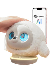 ropet KAMOMO AI Pet Interactive Companion Robot with ChatGPT, Emotional Support AI Plushie Gift for Adults and Kids, Warm Lifelike Robotic Desktop Pets with AI Diary and Auto-Sketch