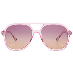 SOJOS Retro Vintage Polarized Sunglasses Double Bridge Brow Bar Square Aviators SJ2174