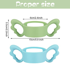Nuanchu 4 Pieces Kids Silicone Bottle Handles Wide-Neck Baby Bottle Handle Silicone Bottle Handles for Baby's Small Hand Design