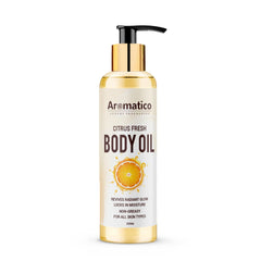 Revitalizing Body Oil for Men, Citrus Fresh. Daily Use After Bath Oil, Hydrating Formula for Dry Skin. Non-Greasy, 100% Natural- 200ml