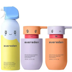 Evereden Kids Cloud Body Wash & Hair Duo Detangling Shampoo & Conditioner with Plant Protein Peptides & Argan Oil Sulfate, Paraben & Phthalate Free for Kids 3+