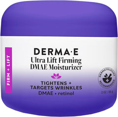 DERMA E Firming Ultra Lift DMAE Moisturizer - Alpha Lipoic Acid Face Moisturizer - Natural Skin Firming Cream – Vitamin C and Vitamin E Cream – Vegan Facial Skin Care, 2oz