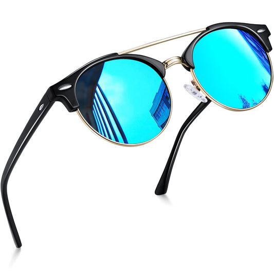 Joopin Polarized Semi Rimless Sunglasses Men Women, Classic Half Frame Sun Glasses UV400 Protection