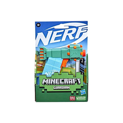 Nerf MicroShots Minecraft Guardian Mini Blaster, Minecraft Guardian Mob Design, Includes 2 Official Nerf Elite Darts, Multicolor