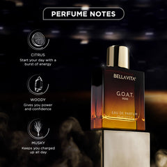 Bella Vita Luxury Best Of Men Perfumes Combo, Pack of 3 Premium Long Lasting EDP Fragrance Scents - G.O.A.T, B.L.U, KLUB, 100 Ml each