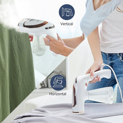 SIMPDIY Portable Garment Steamer Handheld Folding Household Mini Steam Iron, Adjustable Temperature Ironing Machine for Travel, Travel Steamer with 2 Brushes
