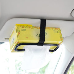 SKY-TOUCH 1pcs Car Tissue Box Holder, Visor and Back Seat Auto Accessories, Car Tissue Paper Box Holder, Portable Car Mount Space Saving Rear Seat Head Rest Support Hold-Clip, Black