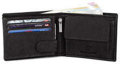 WildHorn® RFID Protected Genuine Leather Wallet & Gift Combo for Men - D.Brown H M