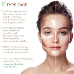 ELECDON Cream Contour Sticks, 5Pcs Face Makeup Highlighter Stick, Contouring Makeup Kit for Beginners,Highlight and Contour Kit,Cream Concealer Makeup Blur Stick,Primer Face Corrector Makeup Stick