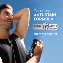 NIVEA MEN Black & White Invisible Antiperspirant Deodorant Spray, Original, 72H Active Protection, 5IN1, Anti-Odour, Sweat, Stains, Residues & Irritation, 150ml