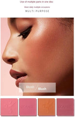 UCANBE 8-Color Blush & Contour Palette - Versatile Face Sculpting, Highly Pigmented Matte, Smooth Natural Finish, Long-Lasting Bronzer & Blush Powder. (Blush Palette, STUB083-02)
