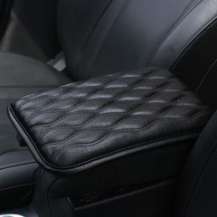 EGBANG Auto Center Console Cover, Console Cover Armrest Pads, PU Leather Car Armrest Seat Box Pad Cushion Protector Universal Fit (Black)