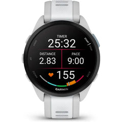 Garmin Forerunner 165 43MM AMOLED GPS Running Smartwatch (010-02863-21) β Mist Gray / Whitestone