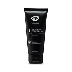Green People For Men No. 1 Exfoliating Face Scrub, Natural & Organic Brightening Scrub - Paraben & Ethanol Free - Vegan, 100ml