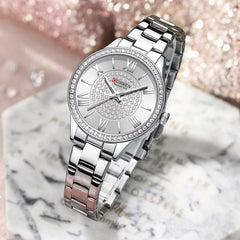 Curren 9084 Fashion Casual Luxury Quartz Women's Watches Waterproof Automatic Watches Original Design Elelgant Lover's Gift Diamond Gold Women's Watch