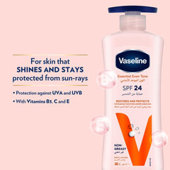 Vaseline Body Lotion Essential Even Tone UV Lightening with Vitamin B3 for Fair Even Toned Skin, 400ml