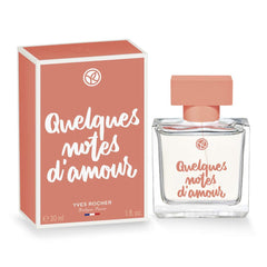 Yves Rocher QUELQUES NOTES D'AMOUR Eau de Parfum, Sensual Romantic Perfume, with Rose & Woods, Gift Idea, 1 x Atomiser 30 ml