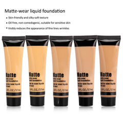 Smooth Makeup Base Face Liquid Foundation, Matte Wear Concealer Sun Protection Cream, Full Coverage Foundation (#6)