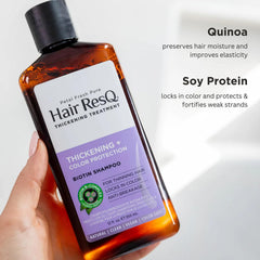 Petal Fresh Hair Resq Color Protection Natural Thickening Biotin Shampoo | For Thinning Hair | Locks In Color & Anti-Breakage | Vegan & Cruelty-Free | 12 Fl Oz, 355 Ml
